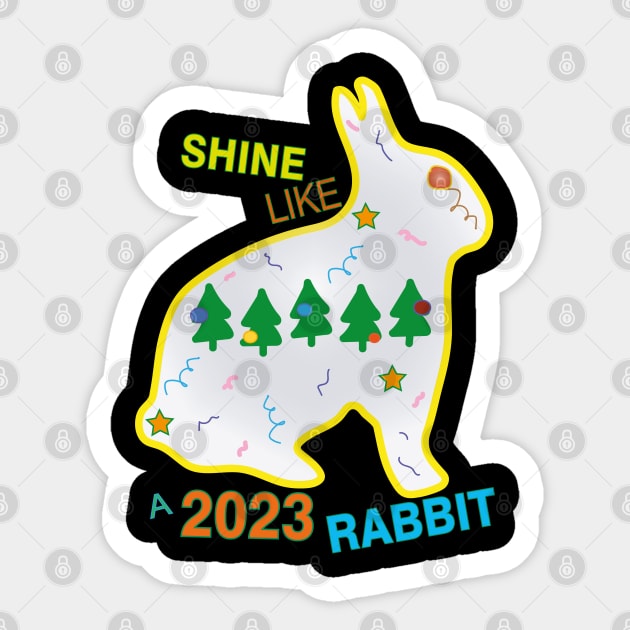 Shine Like A Rabbit Sticker by IbaraArt